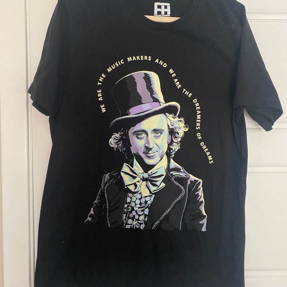 Black Graphic T-Shirt Bundle Willy Wonka and Little Women